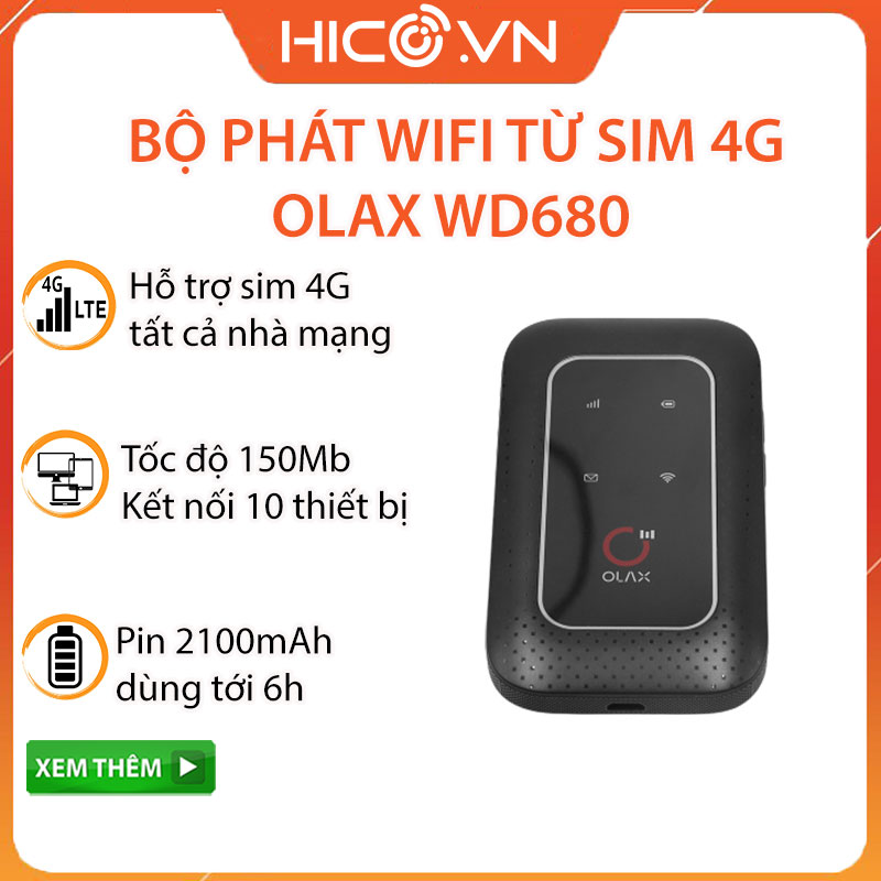 Cục phát Wifi 3G 4G 5G WD680